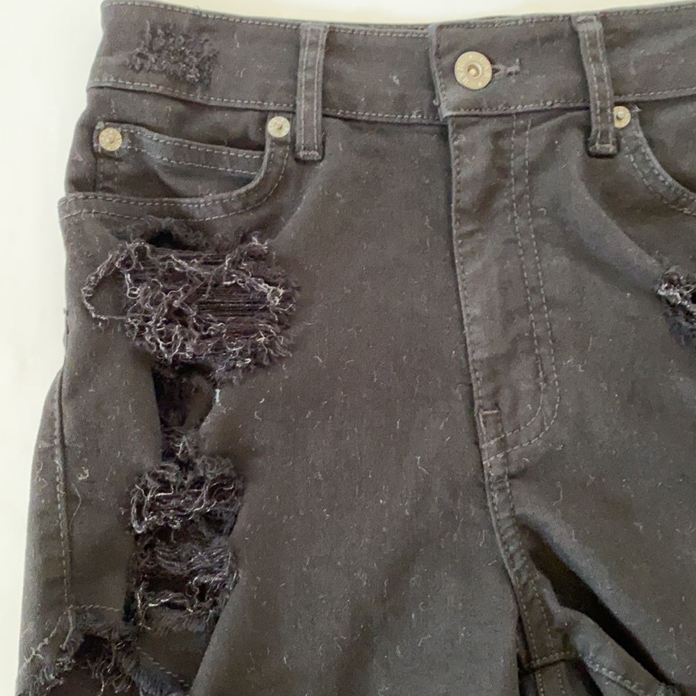 NWOT CARMAR Black Stretch Denim High Waist Shorts - Picture 6 of 9
